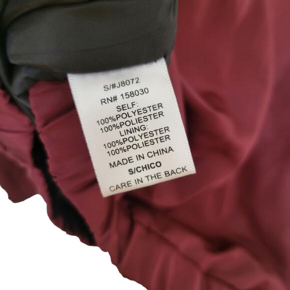 Love Tree Jacket Sz Small S Burgundy Colorblock Full Zip Lightweight Windbreaker - Picture 10 of 11